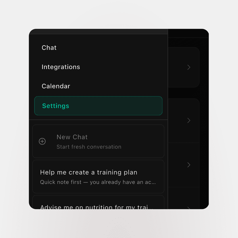 Screenshot: Go to Settings