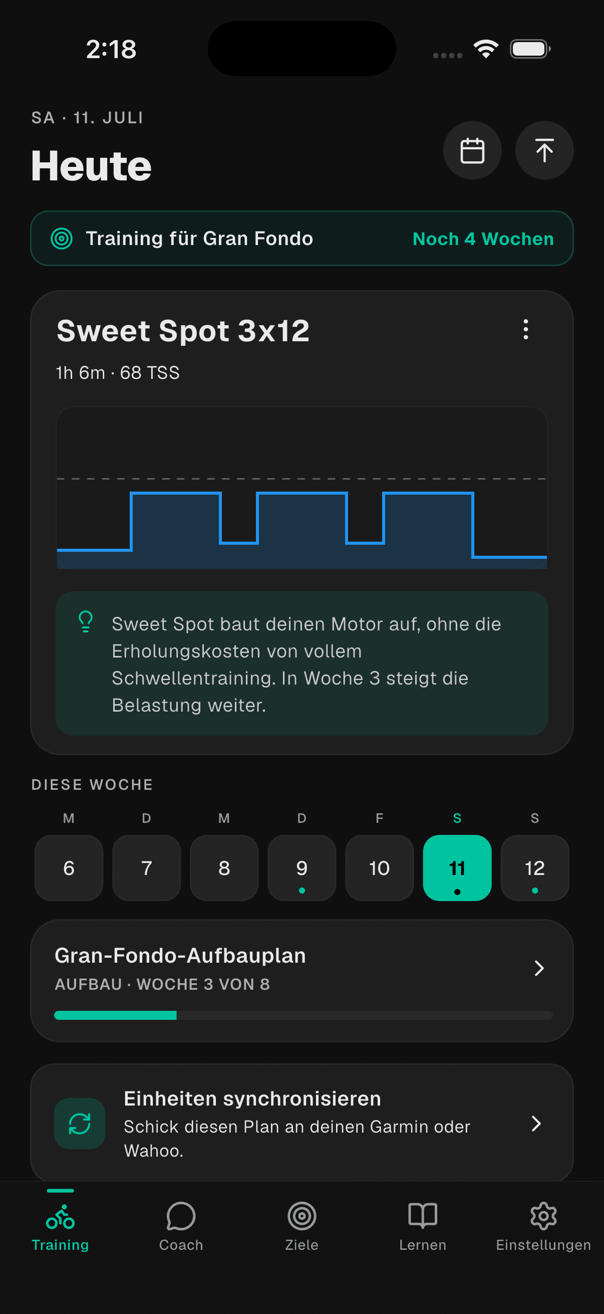 WattsUp app home screen