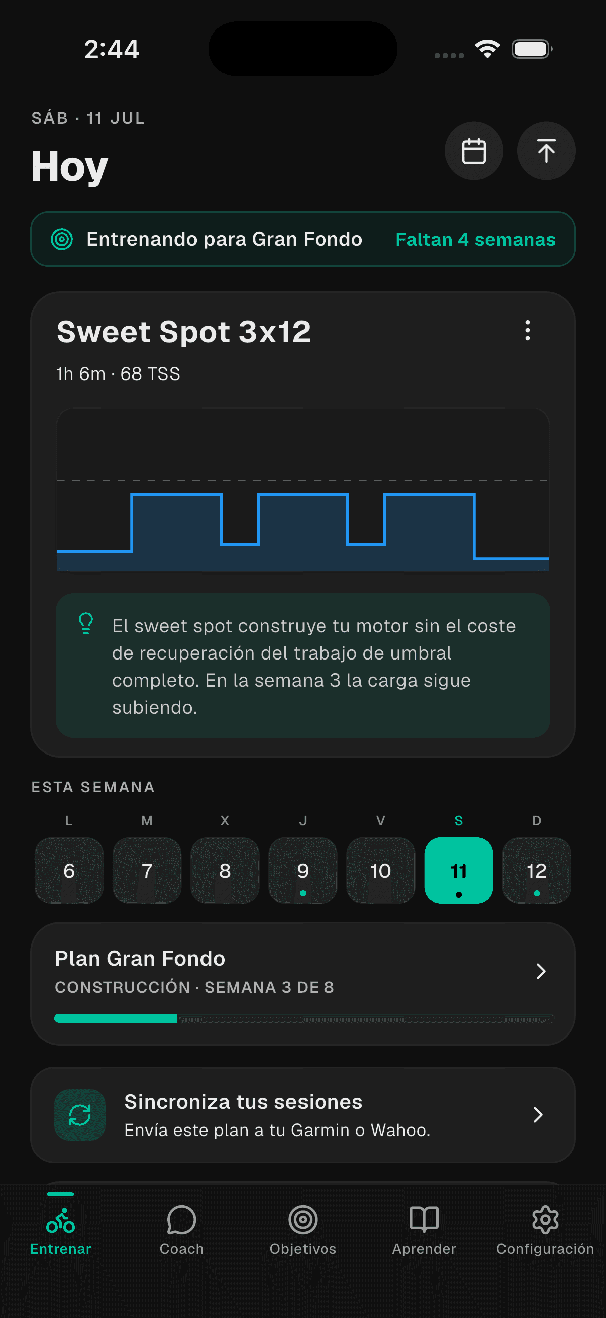 WattsUp app home screen